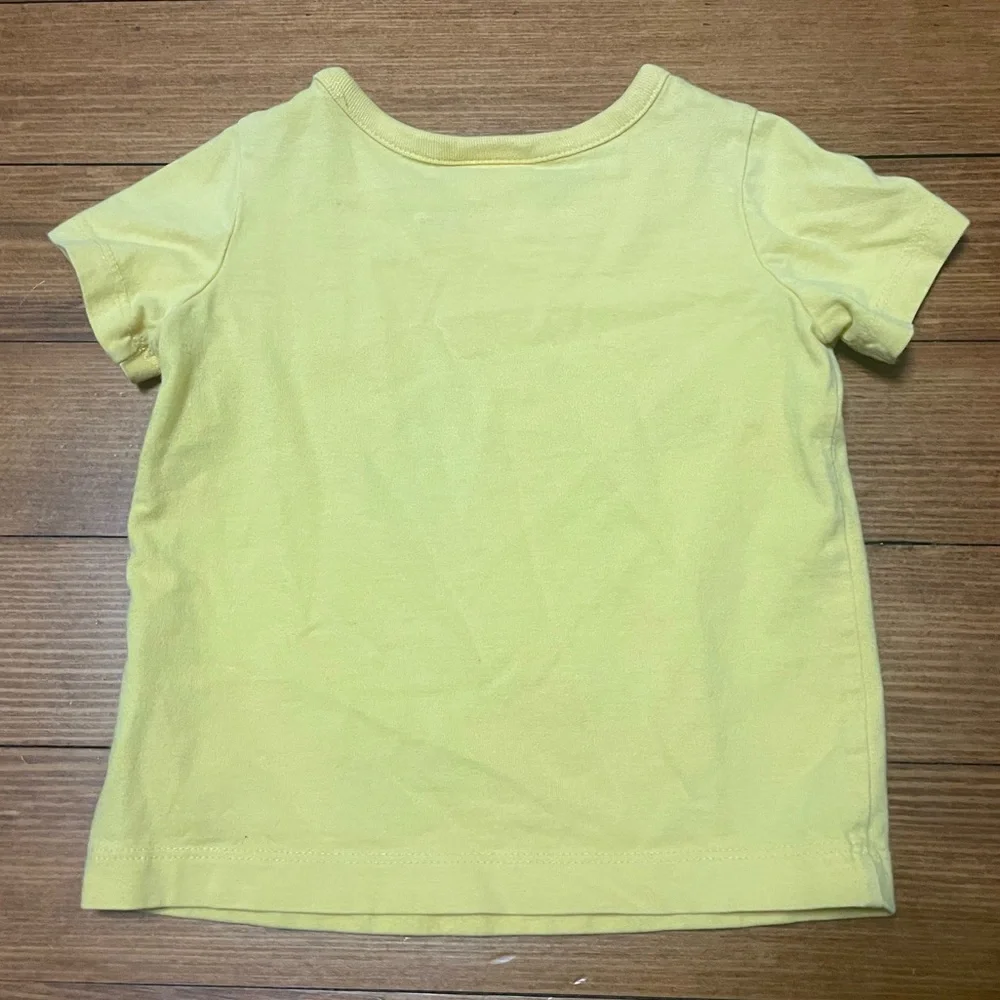 Hanna Andersson Organic Cotton Yellow Cat Tee Shirt Size 80 cm 18-24 Months